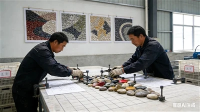 Análisis completo del proceso de producción de tapetes de mosaico de guijarro...